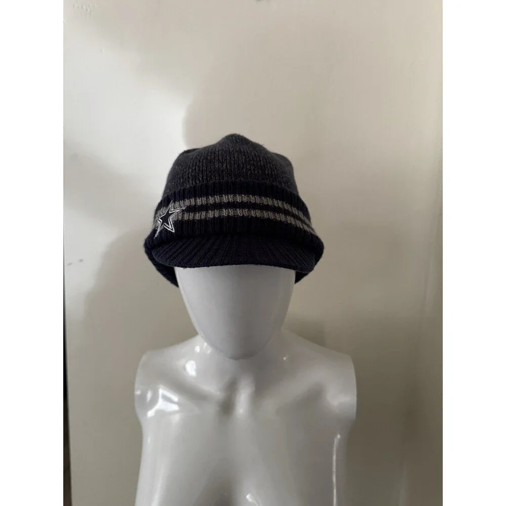 Reebok Dallas Cowboys Knit Beanie Hat NFL Equipment Blue Gray Winter Cap